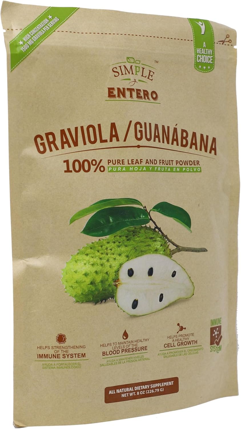 Serene Herbs Graviola/GuanĂ¡bana (Soursop) Supplement, 100% Pure Leaf & Fruit Powder, No Additives or Fillers, 8 oz Resealable Bag - Image 6