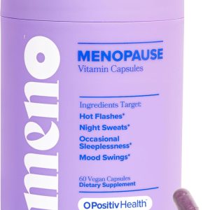O Positiv MENO Vitamins for Menopause - Hormone-Free Menopause Supplement for Women - Black Cohosh & Ashwagandha KSM-66 - Helps Relieve Hot Flashes, Night Sweats, Mood Swings - 30 Servings (Pack of 1)