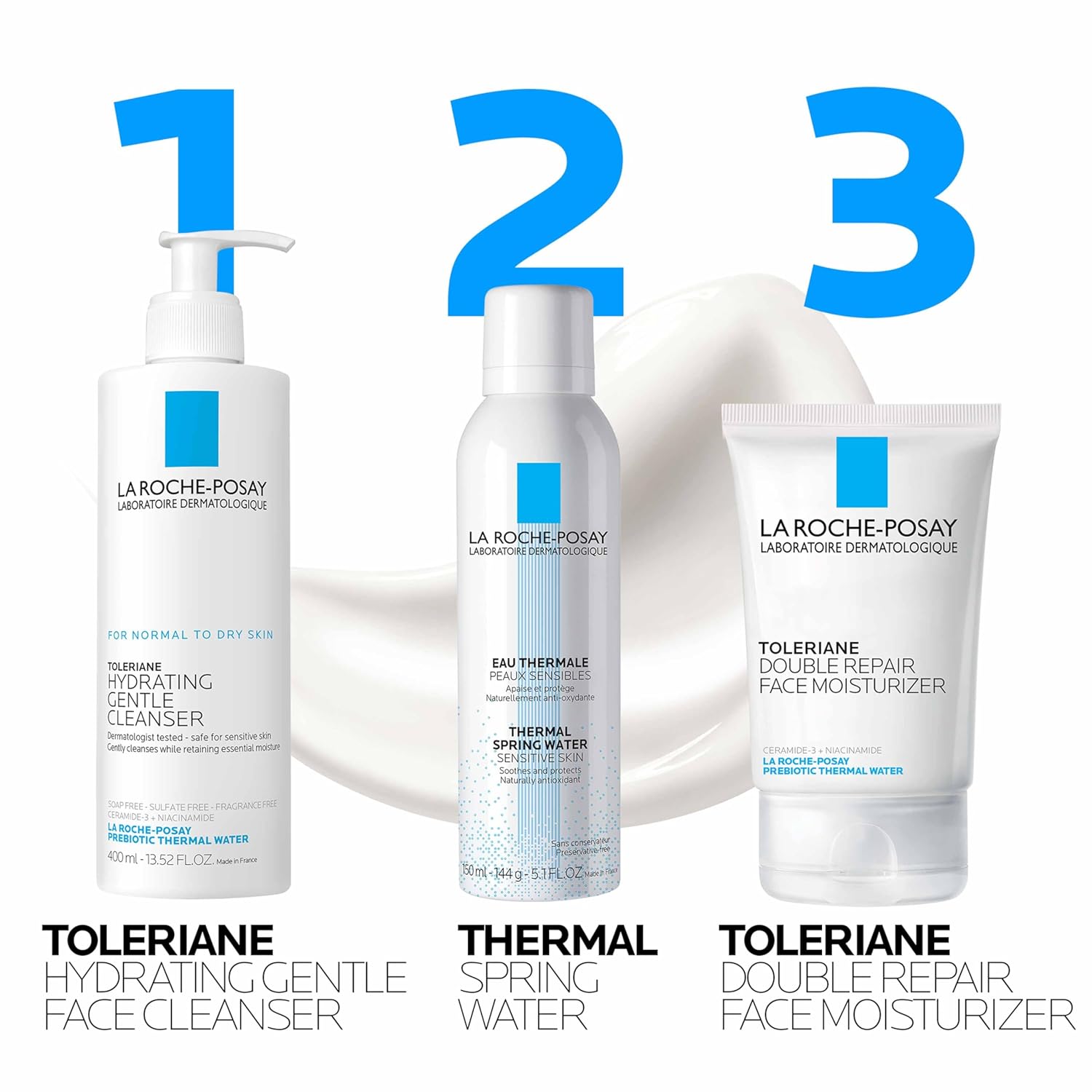 La Roche-Posay Toleriane Double Repair Face Moisturizer, Daily Moisturizer Face Cream with Ceramide & Niacinamide for All Skin Types, Immediate Comfort & Long Lasting Hydration, Fragrance Free - Image 3