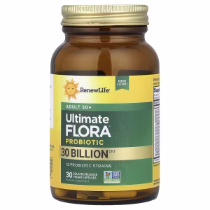 Renew Life, Ultimate Probiotic Flora™, Adult 50+ , 30 Billion CFU, 30 Delayed Release Vegan Capsules