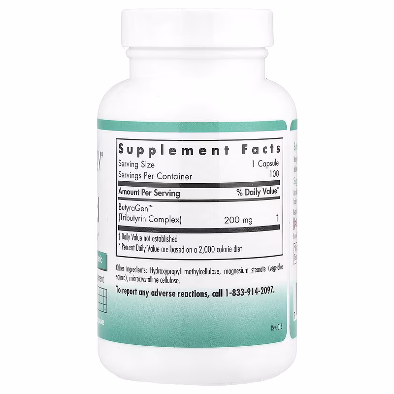 Nutricology, ButyrAid, 100 Delayed-Release Vegetarian Capsules - Image 2