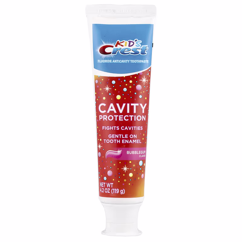 Crest, Kid's, Cavity Protection, Fluoride Anticavity Toothpaste, Bubble Gum, 4.2 oz (119 g)