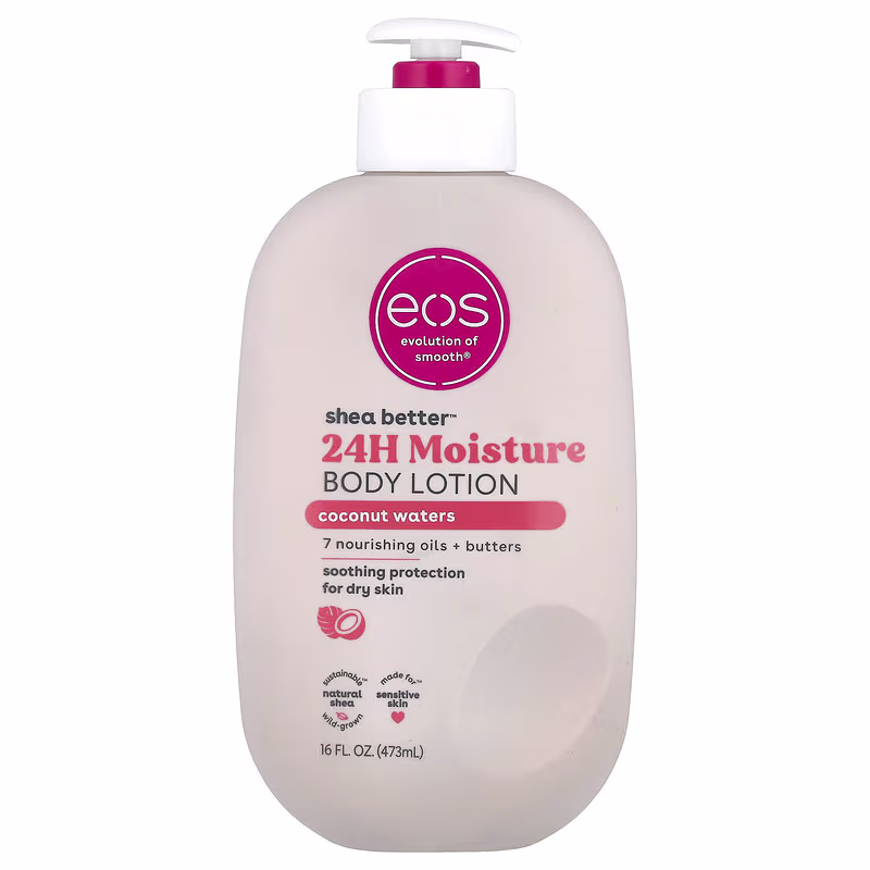 EOS, Shea Betterâ„¢, 24H Moisture Body Lotion, Coconut Waters, 16 fl oz (473 ml)
