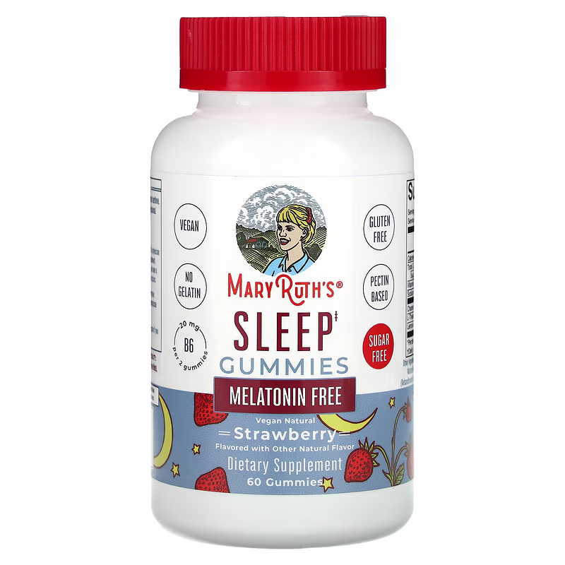 MaryRuth's, Sleep Gummies, Melatonin Free, Strawberry, 60 Gummies