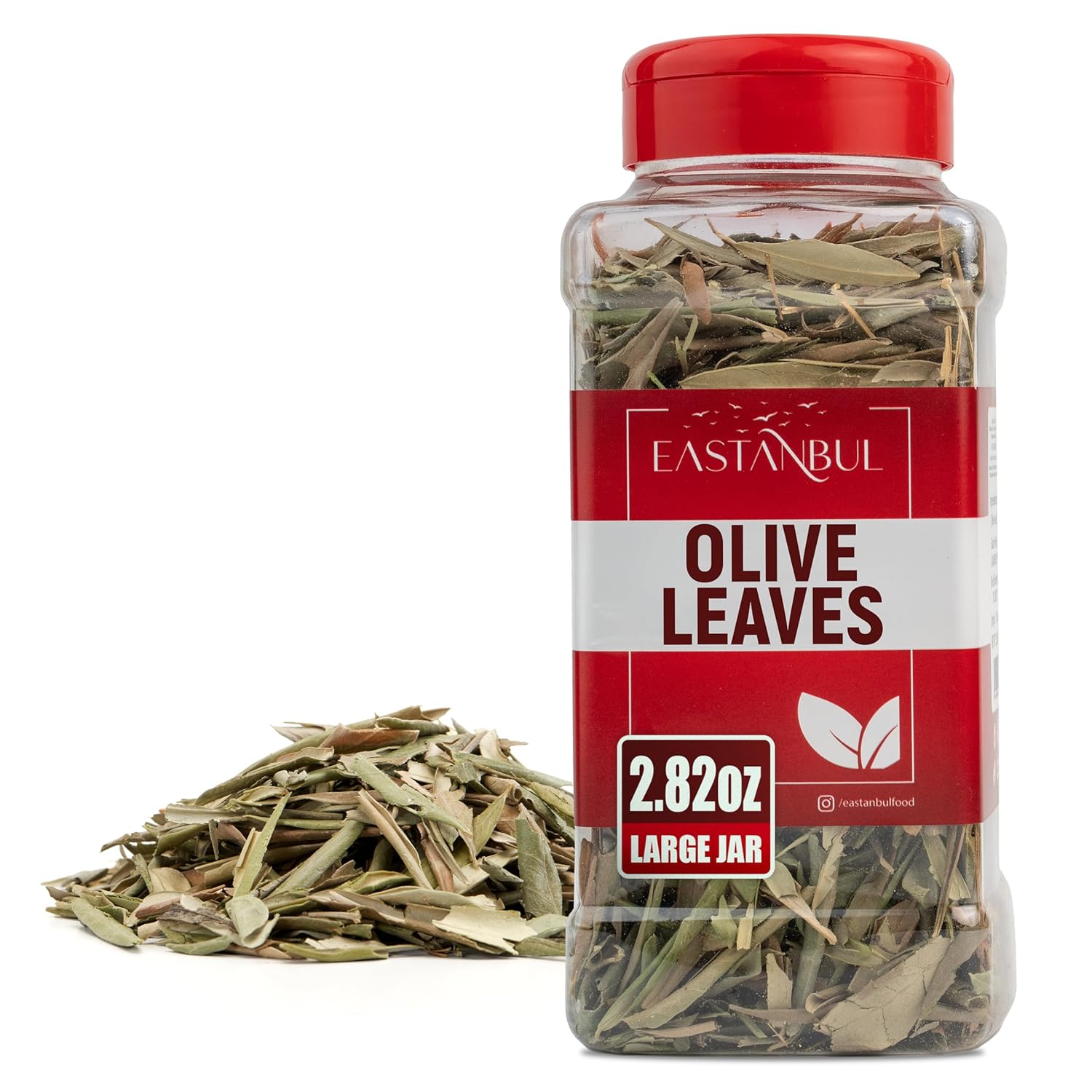Eastanbul Olive Leaf, 2.82oz, Olive Leaf Loose Tea AKA Te De Hojas De Olivo, from Turkish Mediterranean Trees, Caffeine-Free, Natural, Vegan, Gluten Free, Non GMO