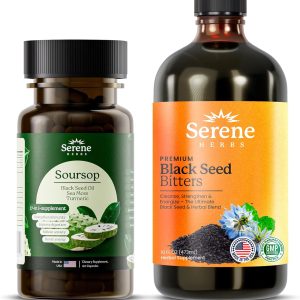 Serene Herbs Cleanse & Immunity Stack – 17-1 Capsules + Black Seed Bitters Combo