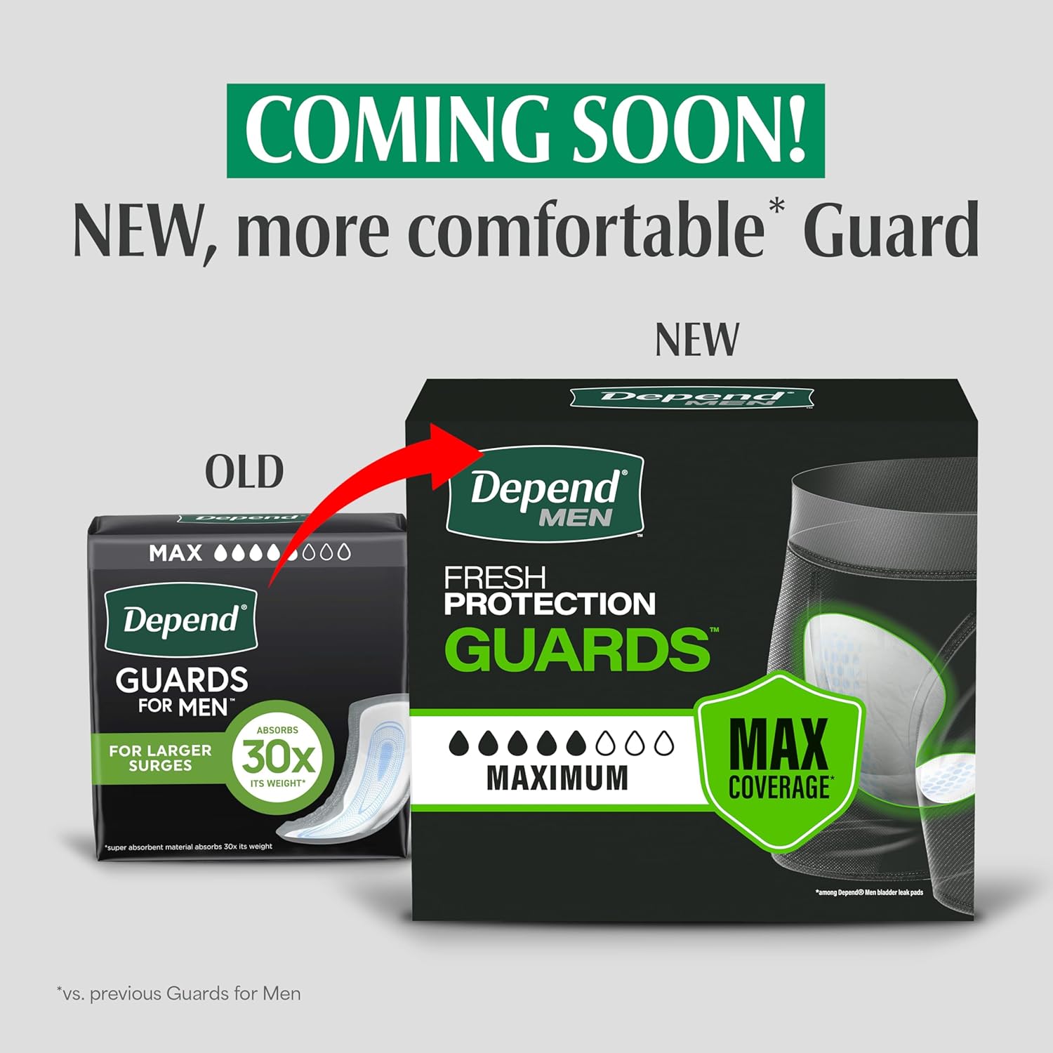 Depend Incontinence Guards for Men, Maximum Absorbency, 52 Count (Pack of 2) - Image 2