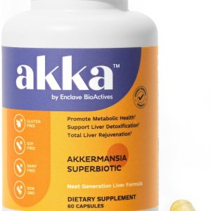 Serene Herbs AKKA Premium Liver Cleanse Detox & Repair Superbiotic - Supports Liver Health & Function, Boosts Energy, Digestion & Metabolism with Bioavailable Pasteurized Akkermansia, Non-GMO, Gluten-Free, 60 Caps