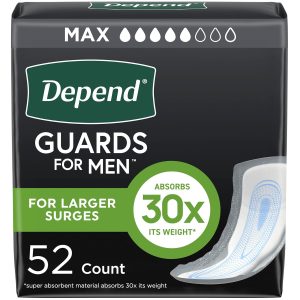 Depend Incontinence Guards for Men, Maximum Absorbency, (Packaging May Vary)