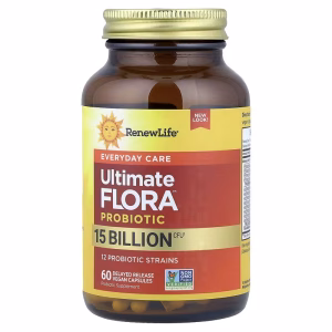 Renew Life, Ultimate Flora™, Everyday Care Probiotic, 60 Delayed Release Vegan Capsules