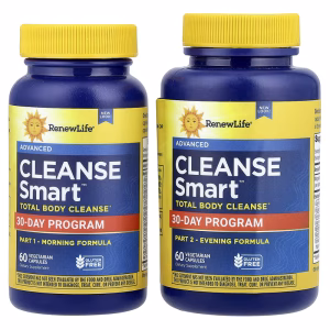 Renew Life, Cleanse Smart™ Total Body Cleanse, 2 Bottles, 60 Vegetarian Capsules Each