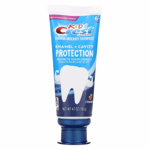 Crest, Kids, Advanced, Fluoride Anticavity Toothpaste, 6+ Yrs, Strawberry, 4.1 oz (116 g)