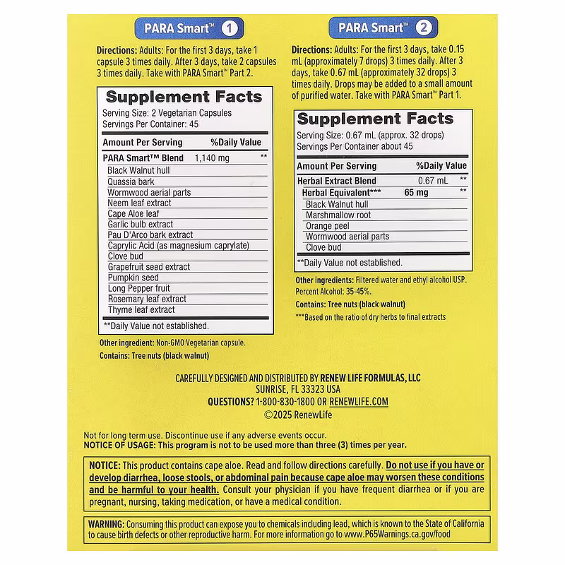 Renew Life, ParaSmartâ„¢ Cleansing Formula, 15-Day Program, 2-Part - Image 3