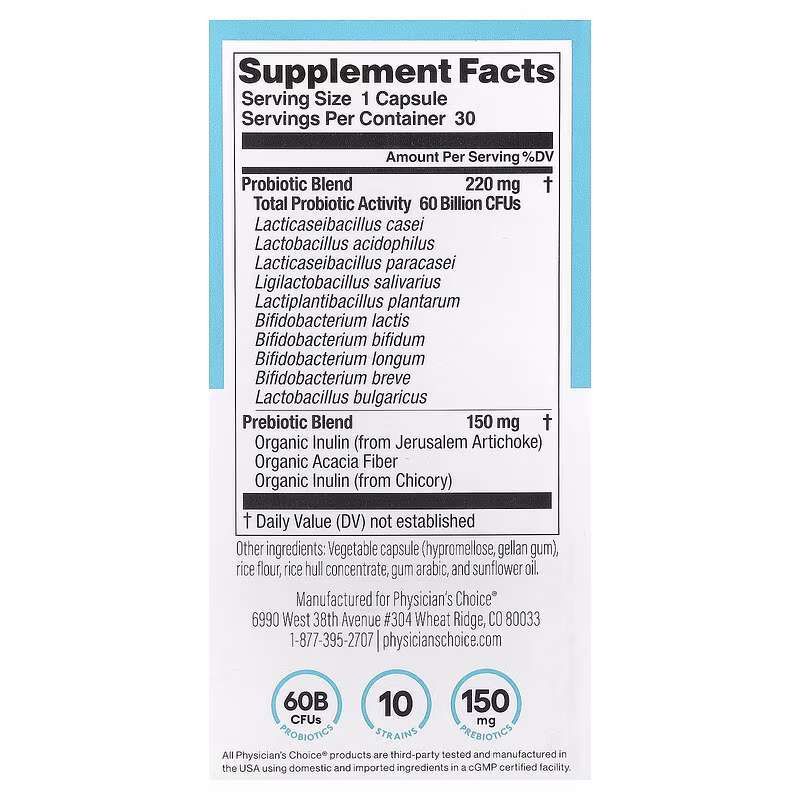 Physician's Choice, 60 Billion Probiotic®, 30 Capsules - Image 3