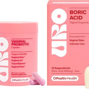 O Positiv URO Vaginal Probiotic and URO Boric Acid Vaginal Suppository Bundle
