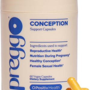 O Positiv Preggo Conception Support Capsules for Women - OBGYN-Formulated Pre Prenatal Vitamins with Clinically-Studied Ingredients - CoQ10, N-Acetyl Cystein - Female Sexual Health, 60 Ct (Pack of 1)