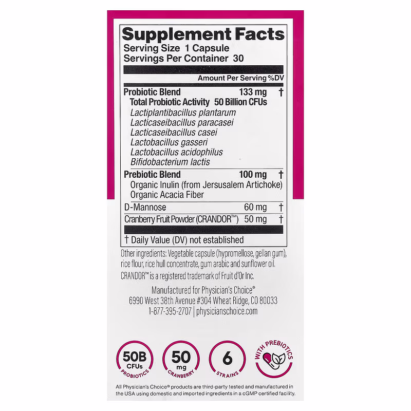 Physician's Choice, Women's Probiotic, 30 Capsules - Image 3
